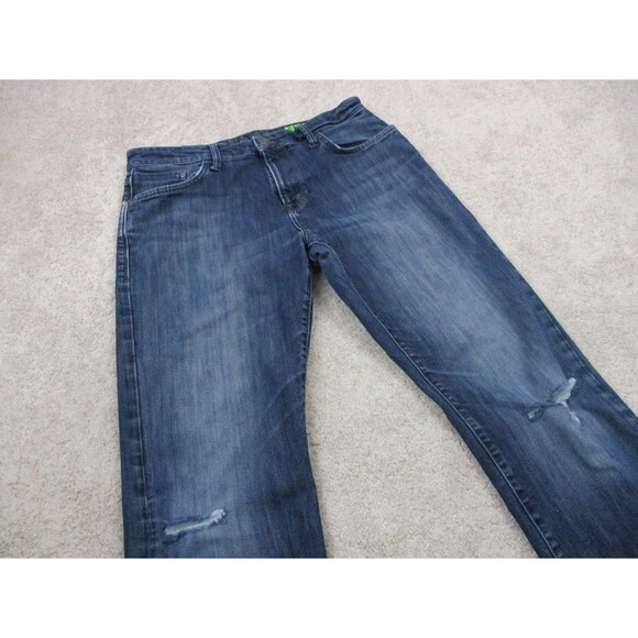 Mavi Jeans Mens 34 Blue Matt Relaxed Straight Leg Distressed Denim Casual 34x33 - Picture 5 of 14